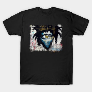 All Seeing Eye Basuiat Street Art Style T-Shirt